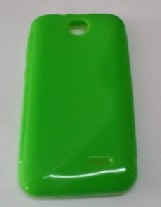 Силиконов гръб ТПУ S-Case за HTC Desire 310 тъмно зелен